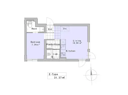 SOU高田馬場(1LDK/4階)の間取り写真