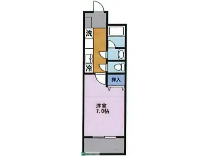 GRANDIRMAISON市川中山(1K/3階)の間取り写真