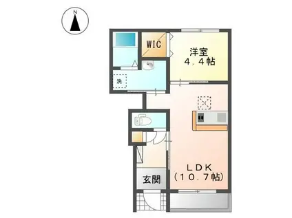 ビューハウス天神2番館(1LDK/1階)の間取り写真