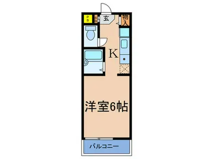 クローバーハイム(1K/3階)の間取り写真