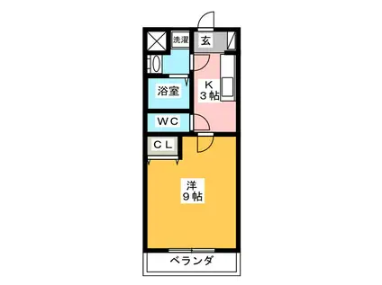 FORCE I(1K/2階)の間取り写真