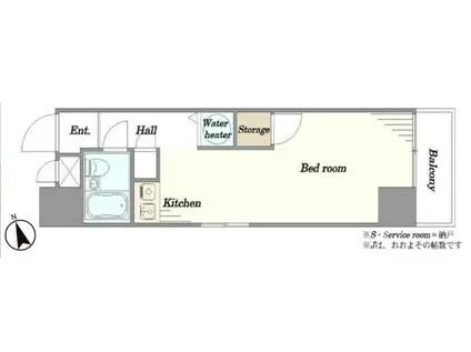 ライオンズマンション神楽坂第5(ワンルーム/5階)の間取り写真