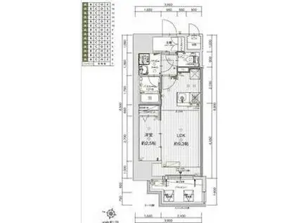 グランフォーレ久留米駅プレミア(1LDK/2階)の間取り写真