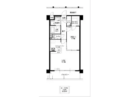 レジデンス宝が丘(1LDK/2階)の間取り写真