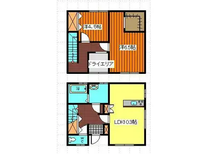 茨島6丁目22-41(2LDK/1階)の間取り写真