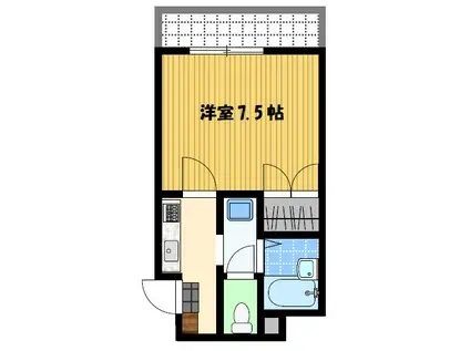 マンションハウスADDIII(1K/6階)の間取り写真