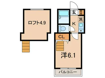 シャトレーゼ(1K/1階)の間取り写真