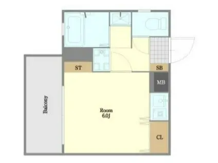 シティマンション大橋南 10(ワンルーム/4階)の間取り写真