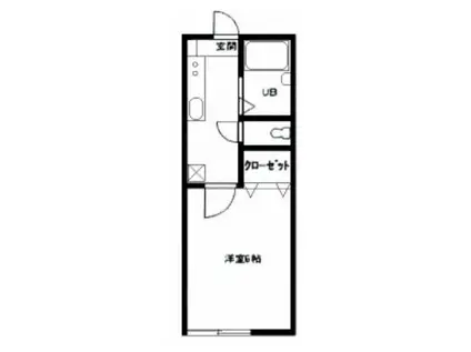 第二和良比ハイツ(1K/1階)の間取り写真