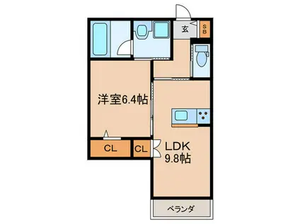 塚口本町1丁目ヘーベルメゾン(1LDK/1階)の間取り写真