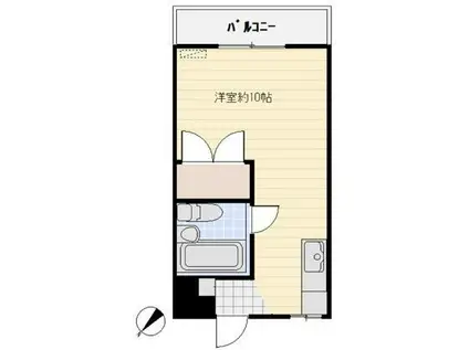 ホワイトハウス(ワンルーム/2階)の間取り写真