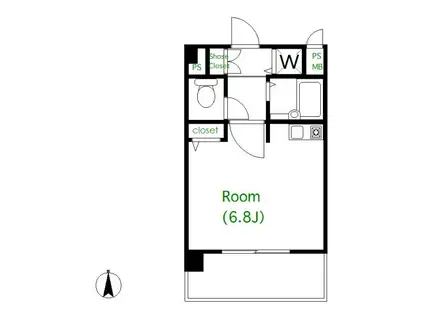 ロイヤルアメニティー大森(ワンルーム/6階)の間取り写真