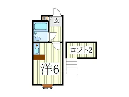 PACEII(ワンルーム/1階)の間取り写真