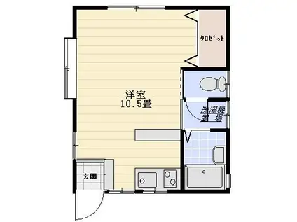 ラメール(ワンルーム/1階)の間取り写真