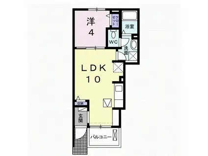 KENIII(1LDK/1階)の間取り写真