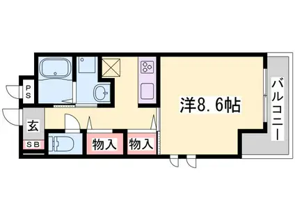 オーキッドソワ(1K/3階)の間取り写真