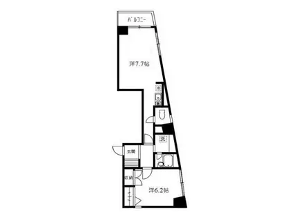 シェ・モア梅が丘(2K/3階)の間取り写真