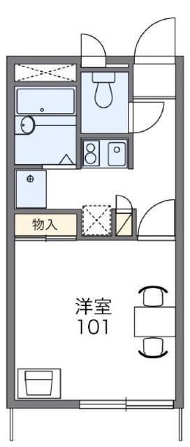 レオパレスオアシスII(1K/1階)の間取り写真