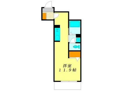 JUAN(ワンルーム/2階)の間取り写真