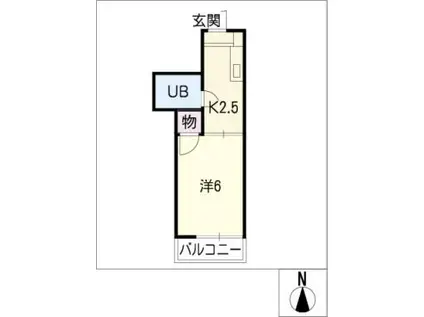 ソネット20(1K/2階)の間取り写真