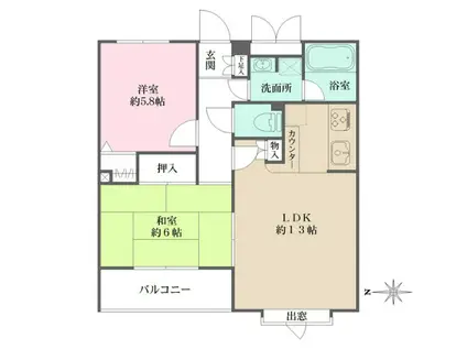 パティオ西池袋III(2LDK/3階)の間取り写真