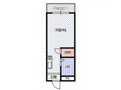 ファーストプラザI(ワンルーム/3階)の間取り写真