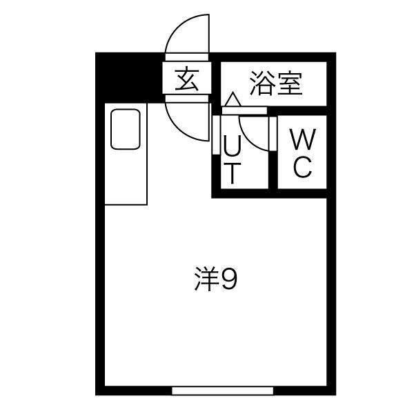 ヴィラモデルナ(ワンルーム/1階)の間取り写真