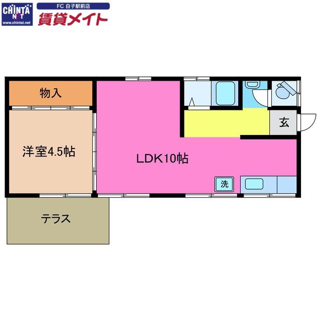 夕凪荘(1LDK/1階)の間取り写真
