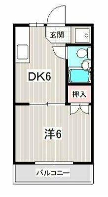 ロイヤルシングル(1DK/3階)の間取り写真
