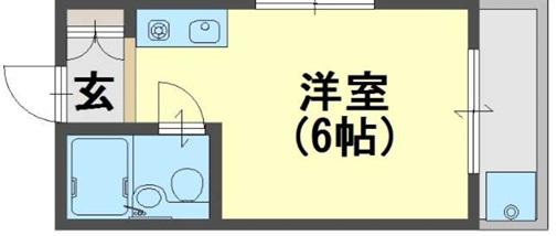 カリーナ(ワンルーム/3階)の間取り写真