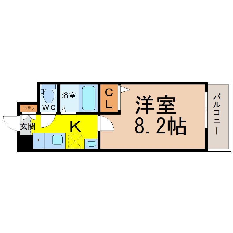 サンライズ新金山(1K/5階)の間取り写真