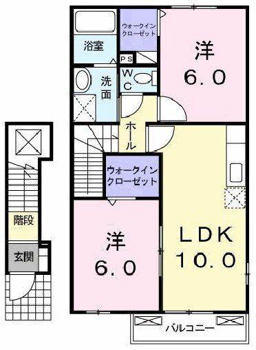 セントポーリア(2LDK/2階)の間取り写真