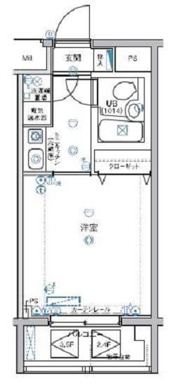 GRAZIA方南町(1K/5階)の間取り写真