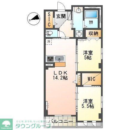 千葉市中央区2丁目店舗マンション(2LDK/3階)の間取り写真