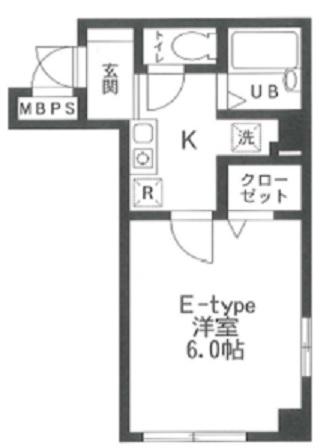 ステーションビラタカ(1K/3階)の間取り写真