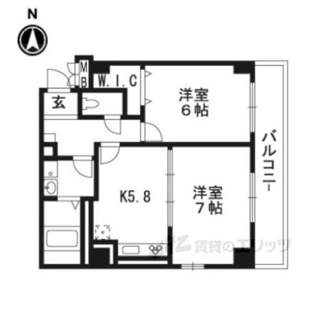 アルディエンテY&J(2K/2階)の間取り写真