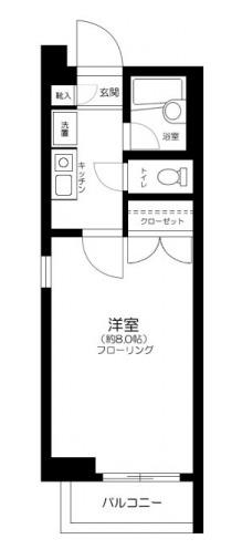 ラ・リーヴ氷川台(1K/6階)の間取り写真