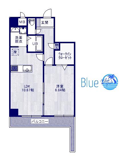 グリシーナ東戸塚(1LDK/3階)の間取り写真
