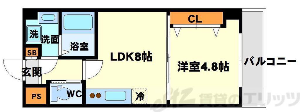 プレジール(1LDK/7階)の間取り写真