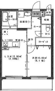 NATORIUM(1LDK/2階)の間取り写真
