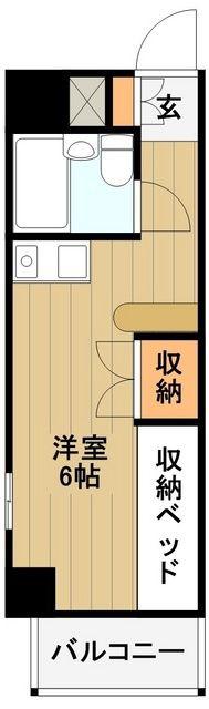 インディビレッジ(ワンルーム/5階)の間取り写真