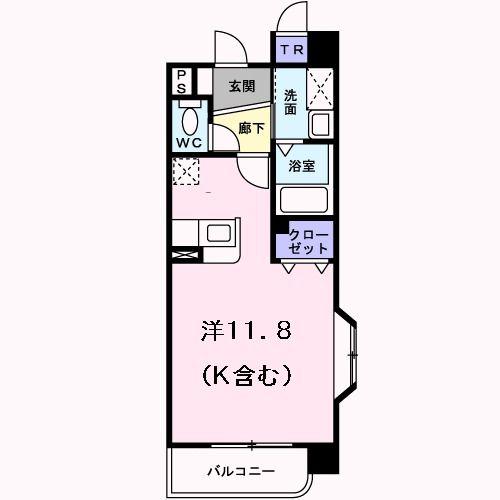 PRIMAVERA(ワンルーム/3階)の間取り写真