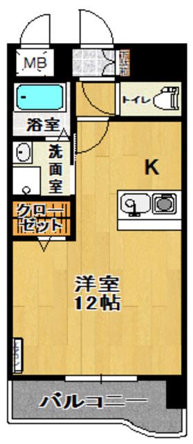 セレーノ・II(ワンルーム/3階)の間取り写真