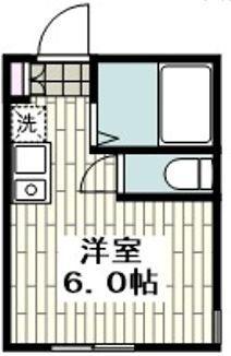 G・Aパーク弘明寺 A棟(ワンルーム/1階)の間取り写真