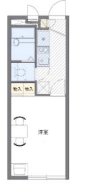 レオパレス本町公園(1K/2階)の間取り写真