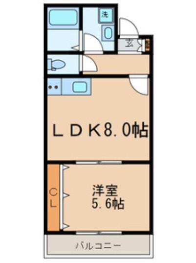 レジーナガーデン(1LDK/3階)の間取り写真