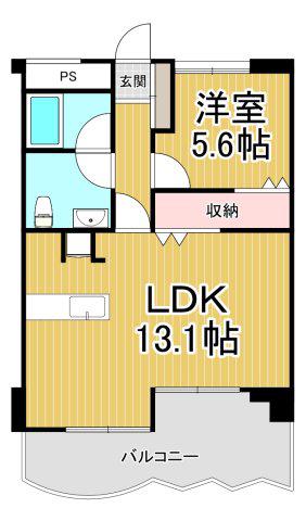 コナビレッジ(1LDK/4階)の間取り写真