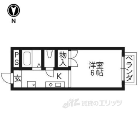 マンション福島(1K/3階)の間取り写真