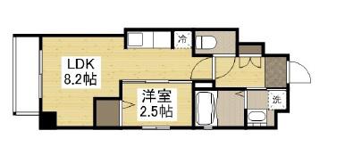 月光 千日前(1LDK/3階)の間取り写真