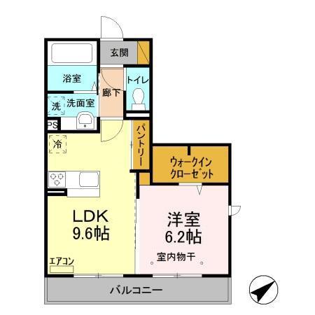 ソルテ.エス.ケー(1LDK/3階)の間取り写真